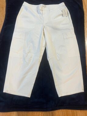 Brooks Brothers White Cargo Pants